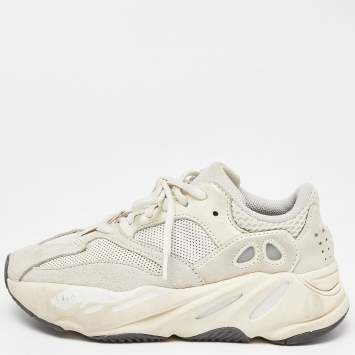 Pre Owned Yeezy x Adidas Cream Suede and Mesh Boost 700 Analog Sneakers Size 36