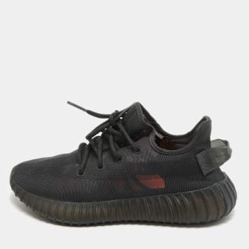 مملوكة مسبقًا Yeezy x Adidas Black Mesh Boost 350 V2 cinder Sneakers Size 38 1/3