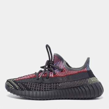 Pre Owned Yeezy x Adidas Multicolor Knit Fabric Boost 350 V2 Yecheil (Non-Reflective) Sneakers Size 38.5