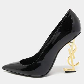 مملوكة مسبقًا Yves Saint Laurent Black Patent Leather Opyum Pumps Size 38