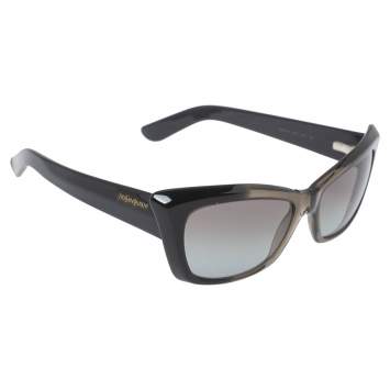 Pre Owned Yves Saint Laurent Paris Grey Degrade/ Grey 6337/S Cat Eye Sunglasses