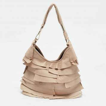 Yves Saint Laurent Blush Pink Leather Small St Tropez Hobo