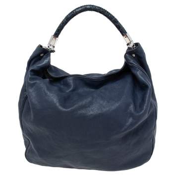 Pre Owned Yves Saint Laurent Navy Blue Leather Limited Series for Dubai 2/36 Roady Hobo