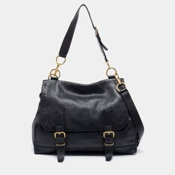Pre Owned Yves Saint Laurent Black Soft Leather Montmartre Bag