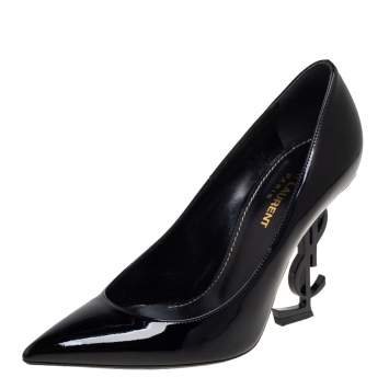 مملوكة مسبقًا Yves Saint Laurent Black Patent Leather   Opyum Pumps Size 36.5