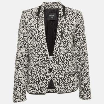 Pre Owned Zadig & Voltaire Deluxe Leopard Jacquard Vegam Blazer M