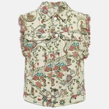Pre Owned Zadig & Voltaire Multicolor Tapestry Kio Deluxe Vest L