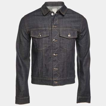 Pre Owned Zadig & Voltaire Blue Denim Button Front Base Brut Jacket XS