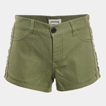 Pre Owned Zadig & Voltaire Khaki Green Suzan Shorts S