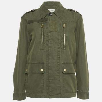 مملوكة مسبقًا Zadig & Voltaire Green Cotton Lava Jacket XS