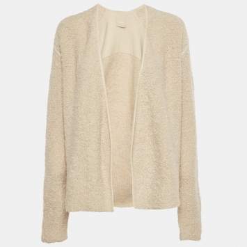 مملوكة مسبقًا Zadig & Voltaire Cream Boucle Open Front Daphnee Cardigan L