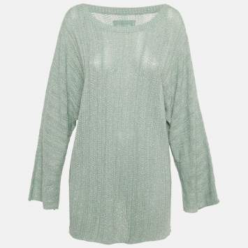 مملوكة مسبقًا سترة زاديج آند فولتير محبوكة باللوريكس باللون الأخضر النعناعي مقاس كبير - لارج