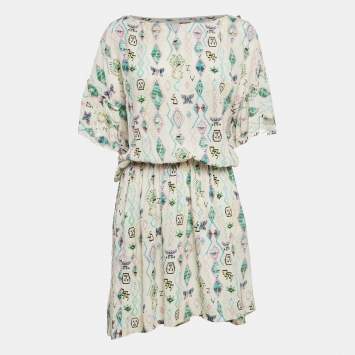 Pre Owned Zadig and Voltaire Multicolor Printed Roxana Kilm Mini Dress L