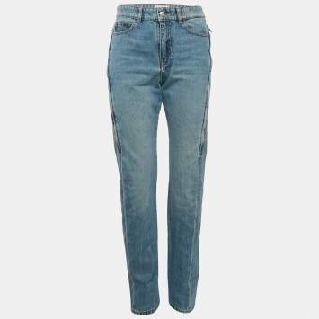 Zadig & Voltaire Blue Eria Denim Zip Detail Jeans M Waist 32"