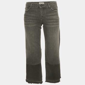 Pre Owned بنطلون جينز زادغ أند فولتير دينيم رمادي مغسول باي جريس مقاس متوسط خصر 28 بوصة