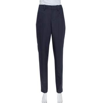 Pre Owned Zadig & Voltaire Navy Blue Cady Pruna Strass Trousers M