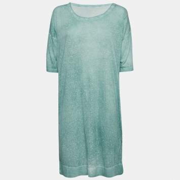 Pre Owned Zadig & Voltaire Mint Green Overdye Lace Knit Mini Dress S