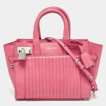 Pre Owned Zadig & Voltaire Pink Leather XS Candide Tote