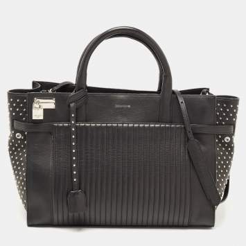 Pre Owned Zadig & Voltaire Black Leather Large Candide Top Handle Bag