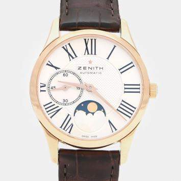 Pre Owned Zenith Elite 18.2310.692 Automatic Rose Gold Stainless Steel Women's Wristwatch 33 mm
