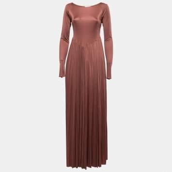 Pre Owned Zimmermann Blush Pink Jersey Temper Liquid Maxi Dress L
