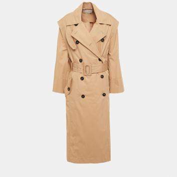 Pre Owned Zimmermann Beige Cotton-Blend Trench Coat XL (3)