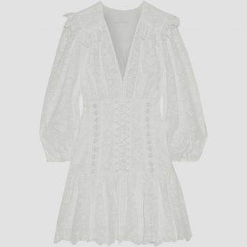 Pre Owned Zimmermann Cotton Mini Dress 0