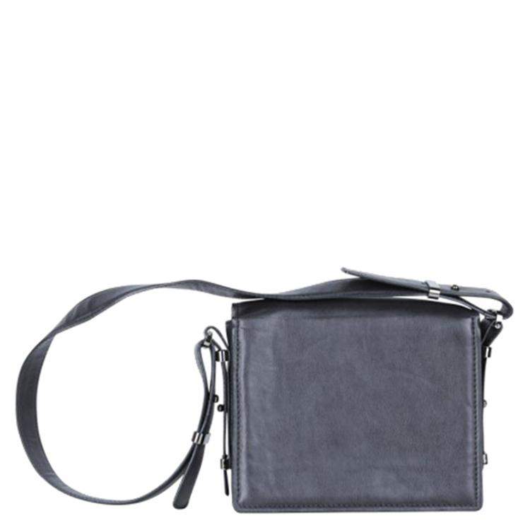 Pre Owned Stella McCartney Black Leather Flap Bag