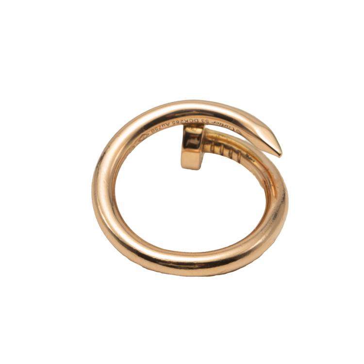 مملوكة مسبقًا Cartier Juste Un Clou Rose Gold Ring Size 53