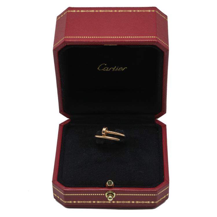 Pre Owned Cartier Juste un Clou Rose Gold Ring Size 51