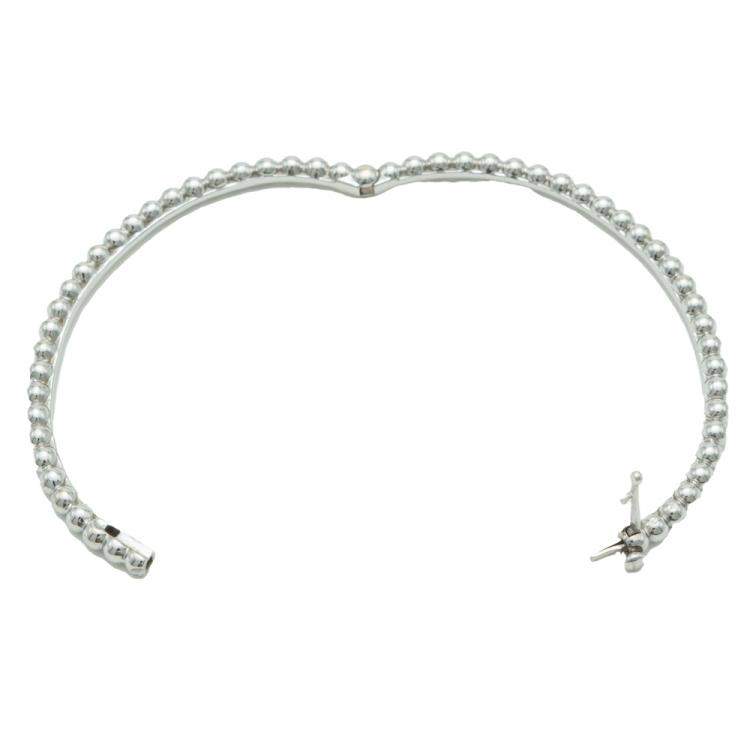 Pre Owned Van Cleef & Arpels Perlee Pearls White Gold Bracelet Size M