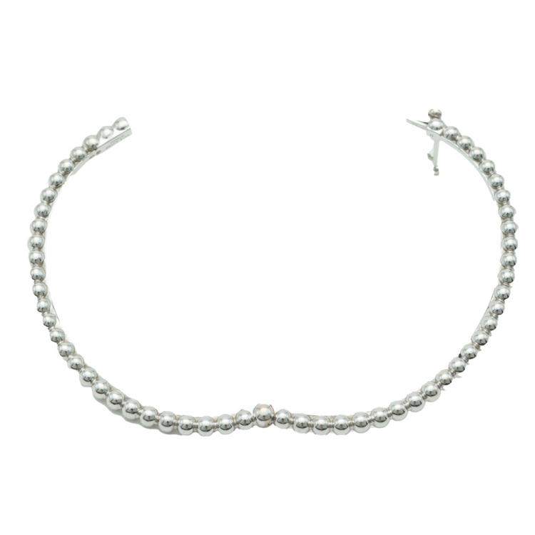 Pre Owned Van Cleef & Arpels Perlee Pearls White Gold Bracelet Size M