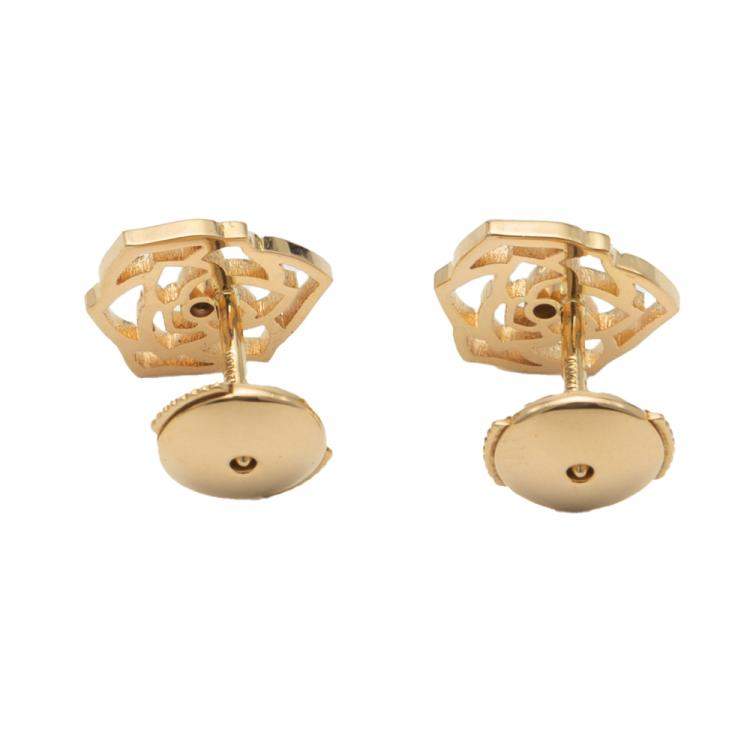 Piaget Rose Gold Diamond Flower Earrings Piaget TLC