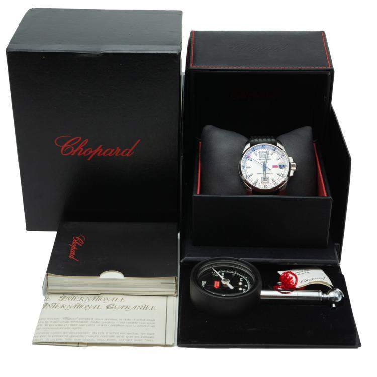 Pre Owned Chopard White Mille Miglia Gran Turismo XL Limited Edition Automatic Watch 44 MM