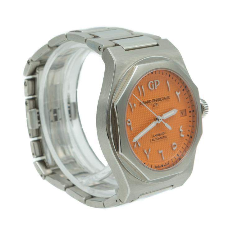 Pre Owned Girard Perregaux Laureato Limited Edition 28 Pcs  Arabic Numbers Men's Watch 42MM