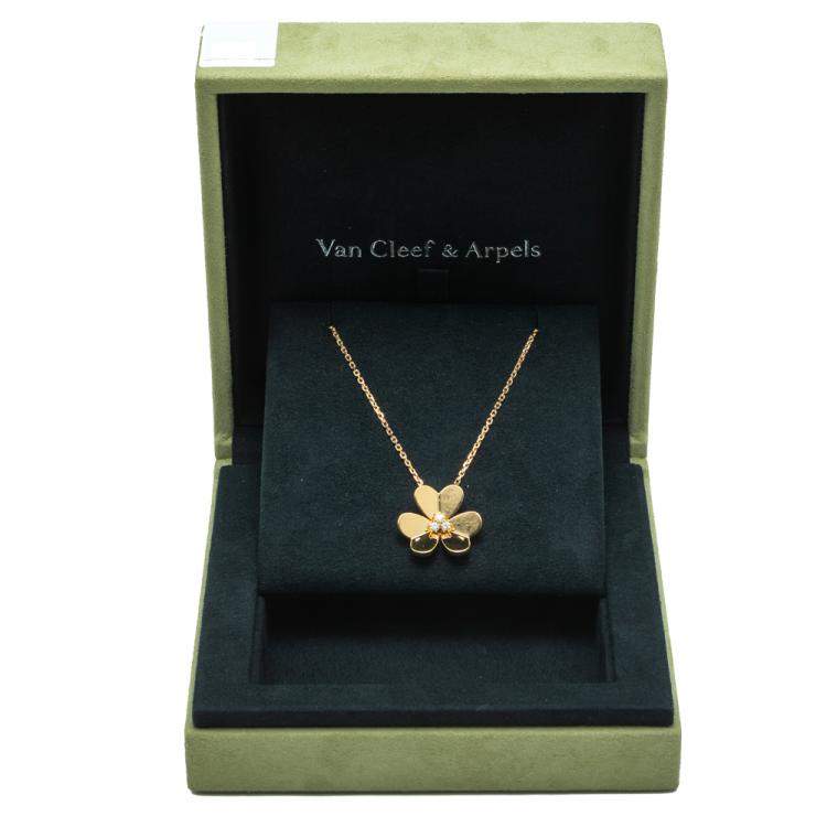 Pre Owned Van Cleef & Arpels Yellow Gold Frivole Diamond Necklace