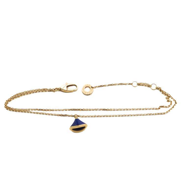 Pre Owned Bvlgari Divas Dream Lapis Lazuli Rose Gold Bracelet