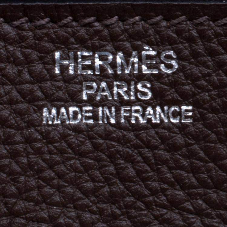 Pre Owned Hermes Cacao Togo Leather Palladium Hardware Birkin 35 Bag