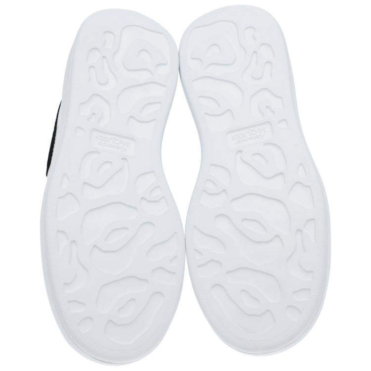 Pre Owned Alexander McQueen White/Black Leather Oversized Sneaker EU 42
