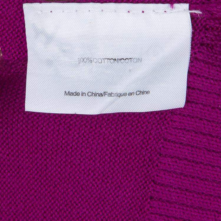 Pre Owned Tory Burch Purple Simone Cardigan XS