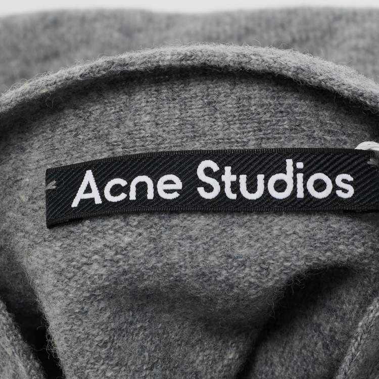 Pre Owned Acne Studios Kids Grey Wool Knit Cardigan 4-6Yrs