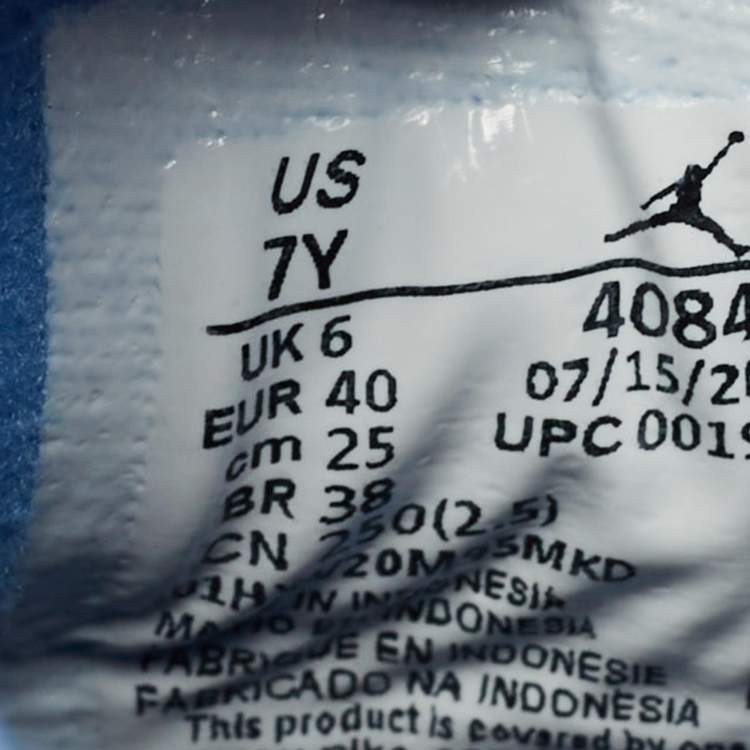 Pre Owned Air Jordans Blue Suede Jordan 4 Retro University Blue Sneakers Size 40