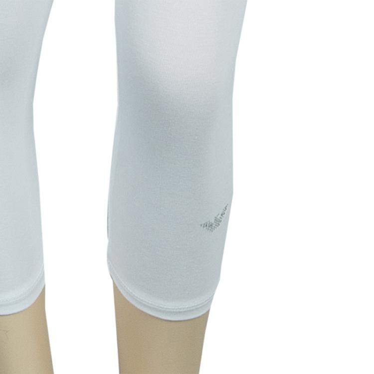 Pre Owned Armani Junior White Swarovski Logo Detail Leggings 5 Yrs