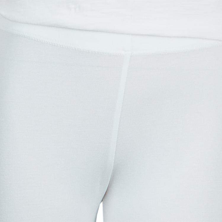 Pre Owned Armani Junior White Swarovski Logo Detail Leggings 5 Yrs