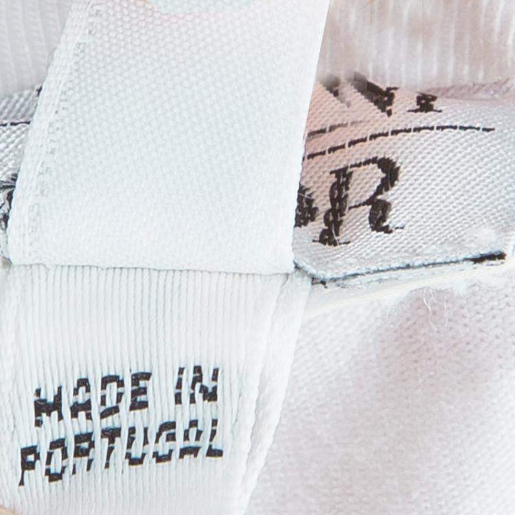 Pre Owned Armani Junior White Swarovski Logo Detail Leggings 5 Yrs