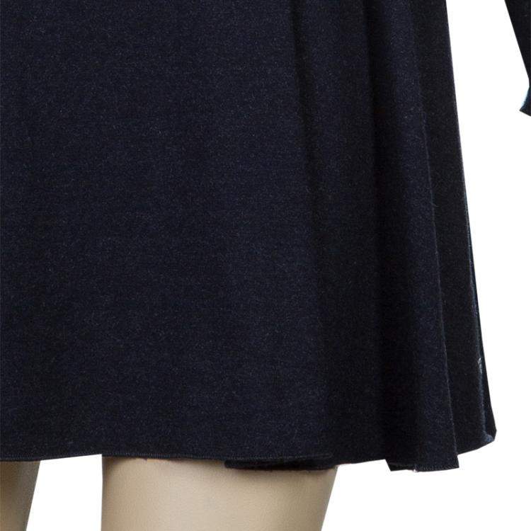 Pre Owned Armani Junior Charcoal Grey Turtleneck Long Sleeve Knit Dress 6 Yrs