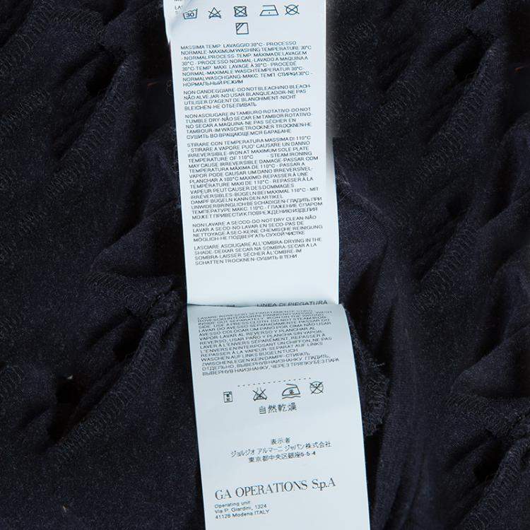 Pre Owned Armani Junior Charcoal Grey Turtleneck Long Sleeve Knit Dress 6 Yrs