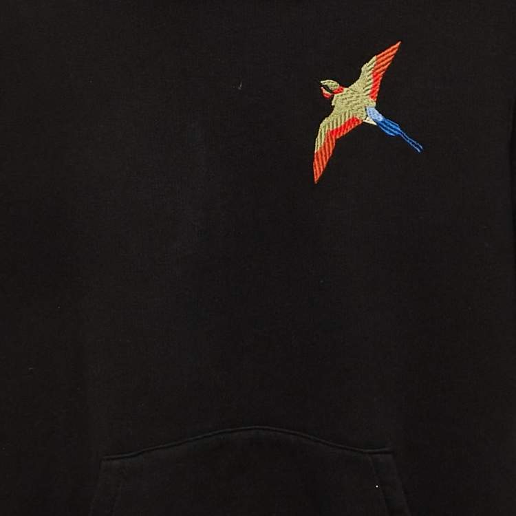 Pre Owned Axel Arigato Kids Black Bird Embroidered Cotton Hoodie Size 8-10 yrs
