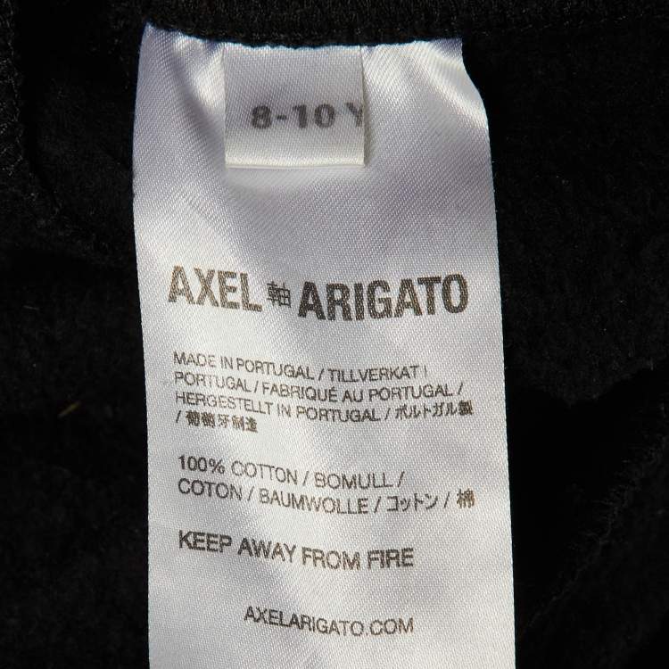 Pre Owned Axel Arigato Kids Black Cotton Bird Embroidered Sweatpants Size 8-10 yrs