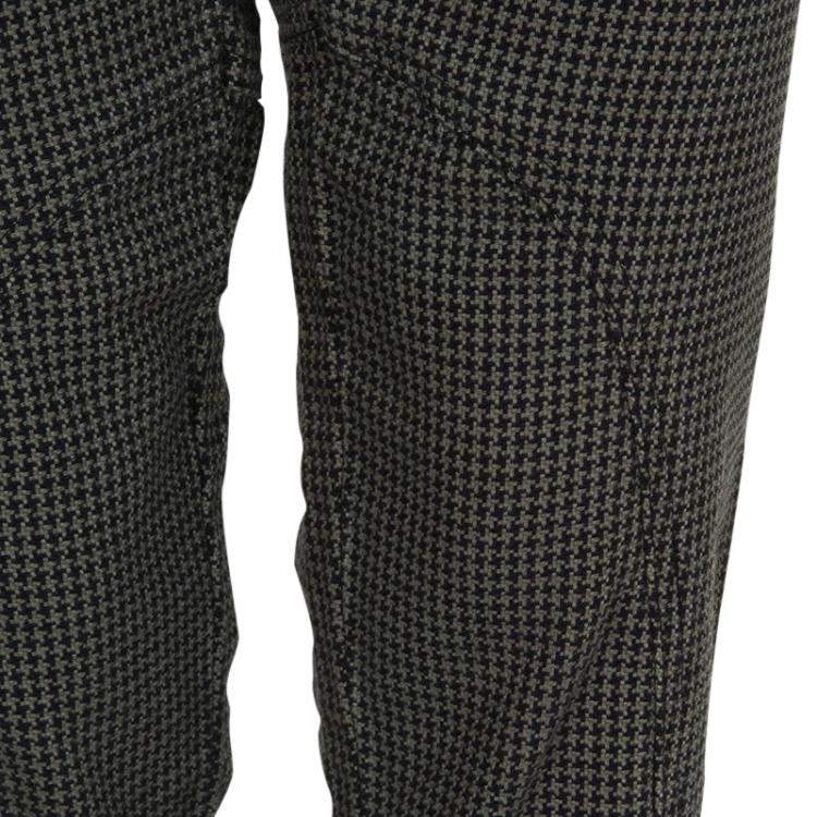 Pre Owned Baby Dior Brown Houndstooth Paneled Pants 8 Yrs